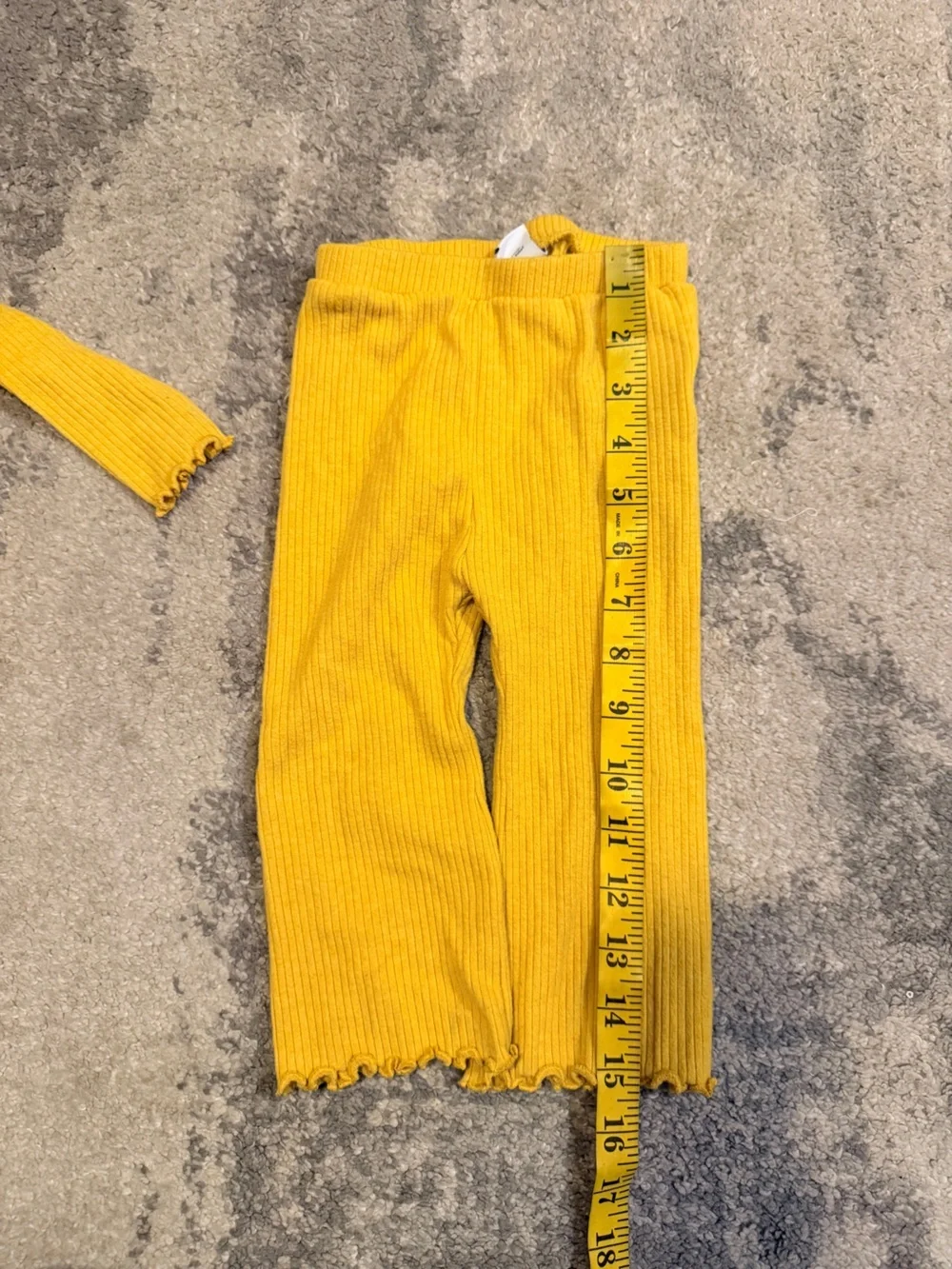 Old Navy Girls Yellow Ribbed Two-Piece Matching Set